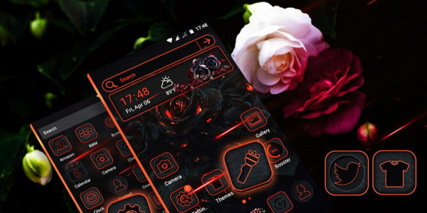 اسکرین شات برنامه Gothic Rose Launcher Theme 2