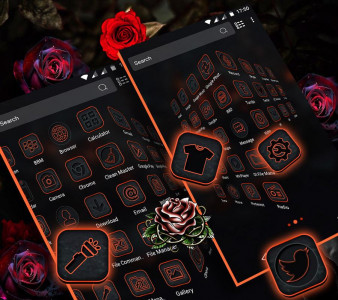 اسکرین شات برنامه Gothic Rose Launcher Theme 4