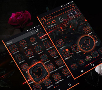 اسکرین شات برنامه Gothic Rose Launcher Theme 3