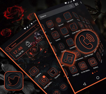 اسکرین شات برنامه Gothic Rose Launcher Theme 1