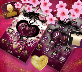 اسکرین شات برنامه Heart Tree Launcher Theme 1