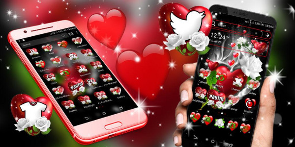 اسکرین شات برنامه Love Heart Launcher Theme 2