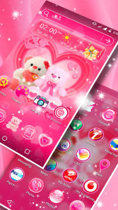 اسکرین شات برنامه Love Bear Launcher Theme 2