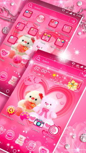 اسکرین شات برنامه Love Bear Launcher Theme 3