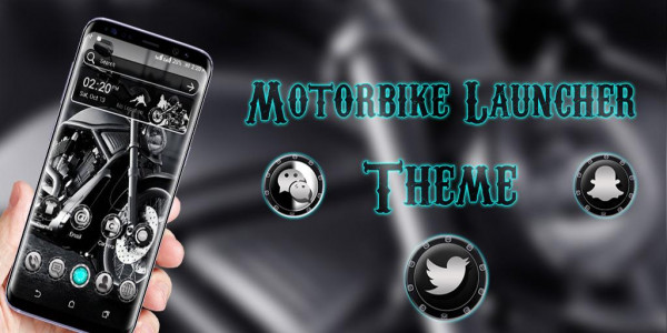 اسکرین شات 2 برنامه Motorbike Launcher Theme