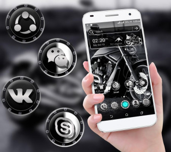 اسکرین شات برنامه Motorbike Launcher Theme 3