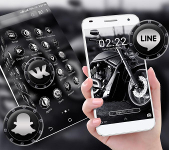اسکرین شات 5 برنامه Motorbike Launcher Theme