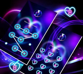 اسکرین شات برنامه Neon Heart Launcher Theme 6