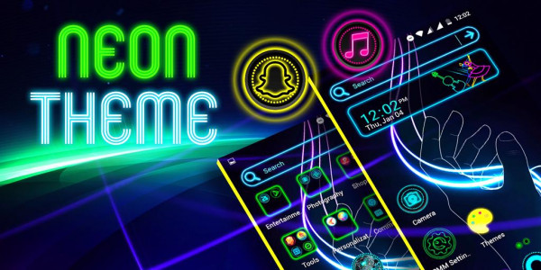 اسکرین شات برنامه Neon Launcher Theme 3