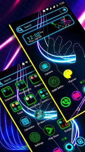 اسکرین شات 1 برنامه Neon Launcher Theme