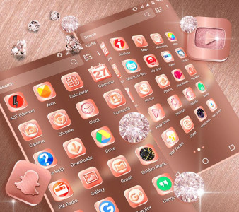 اسکرین شات برنامه Rose Gold Launcher Theme 4