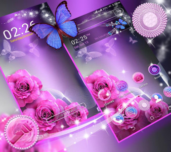 اسکرین شات برنامه Pink Rose Launcher Theme 5