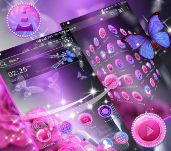 اسکرین شات برنامه Pink Rose Launcher Theme 4