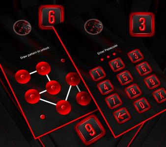 اسکرین شات برنامه Red Black Launcher Theme 5