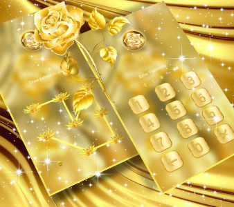 اسکرین شات 5 برنامه Golden Rose Launcher Theme