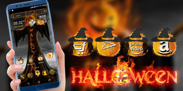 اسکرین شات برنامه Scary Halloween Launcher Theme 2