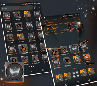 اسکرین شات برنامه Simple Black Launcher Theme 4