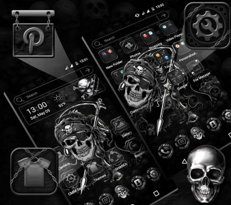 اسکرین شات 3 برنامه Skull Devil Launcher Theme