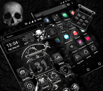 اسکرین شات برنامه Skull Devil Launcher Theme 4