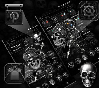 اسکرین شات برنامه Skull Devil Launcher Theme 3