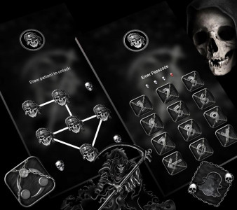 اسکرین شات برنامه Skull Devil Launcher Theme 5