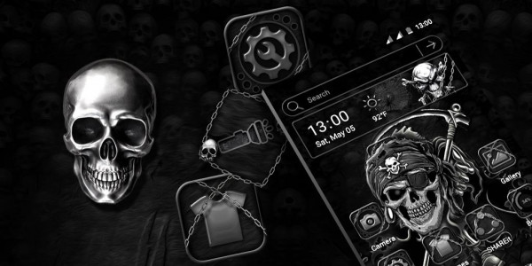 اسکرین شات 2 برنامه Skull Devil Launcher Theme