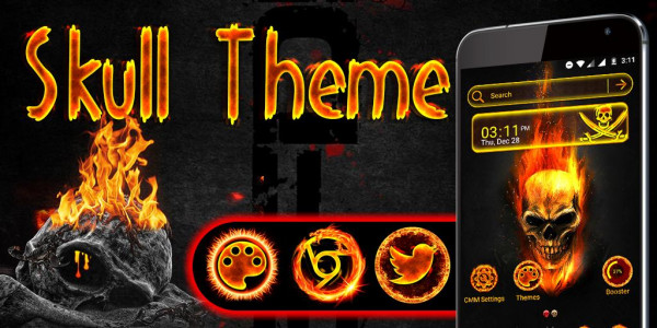 اسکرین شات برنامه Skull Launcher Theme 2