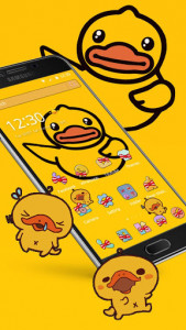 اسکرین شات برنامه Cartoon yellow cute duck theme, Butterfly Icon 1