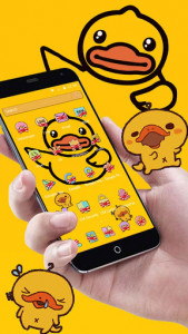 اسکرین شات برنامه Cartoon yellow cute duck theme, Butterfly Icon 2