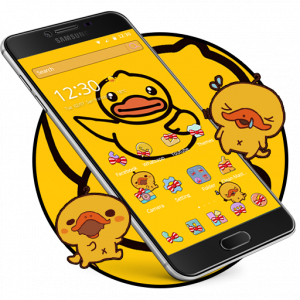 اسکرین شات برنامه Cartoon yellow cute duck theme, Butterfly Icon 5