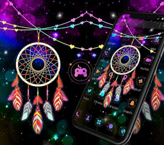 اسکرین شات برنامه Colorful Neon Dream Catcher Theme 4