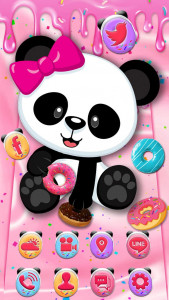 اسکرین شات برنامه Cute, Panda, Donut Themes & Live Wallpapers 1