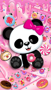 اسکرین شات برنامه Cute, Panda, Donut Themes & Live Wallpapers 3