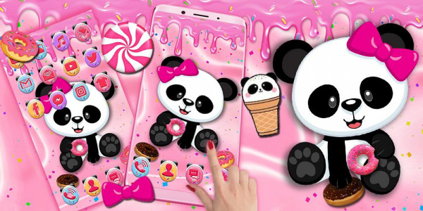 اسکرین شات برنامه Cute, Panda, Donut Themes & Live Wallpapers 4