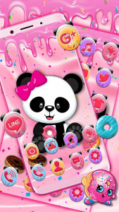 اسکرین شات برنامه Cute, Panda, Donut Themes & Live Wallpapers 2