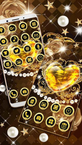 اسکرین شات برنامه Glitter Heart Themes Live Wallpapers 3