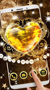 اسکرین شات برنامه Glitter Heart Themes Live Wallpapers 1