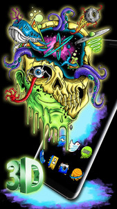 اسکرین شات برنامه Hd Graffiti Skull Themes Live Wallpapers 2