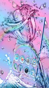 اسکرین شات برنامه Rainbow Waterdrop Themes Live Wallpapers 3