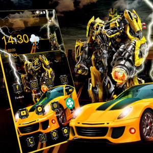 اسکرین شات برنامه Robot Battle Yellow Car Themes & Live Wallpapers 4