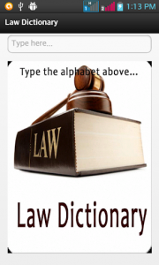 اسکرین شات برنامه Law Dictionary 1