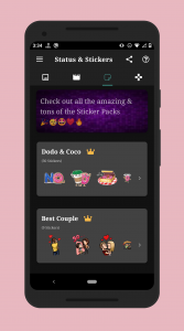 اسکرین شات 3 برنامه Status, Sticker Saver