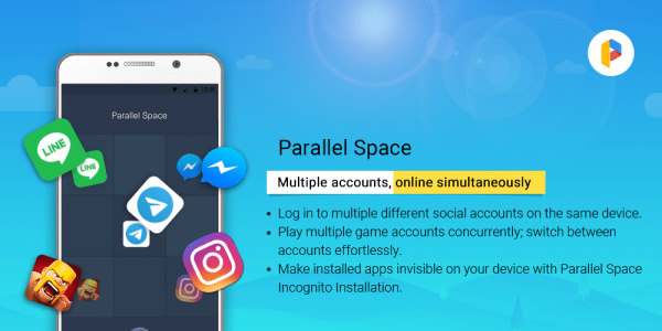 اسکرین شات 5 برنامه Parallel Space - app cloning