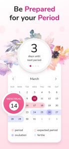 اسکرین شات برنامه My Period Calendar & Tracker 2