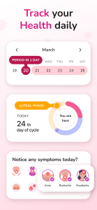 اسکرین شات 4 برنامه Period Tracker and Calendar