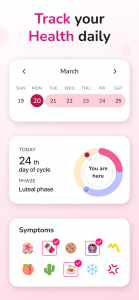 اسکرین شات برنامه My Period Calendar & Tracker 3