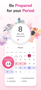 اسکرین شات 2 برنامه Period Tracker and Calendar