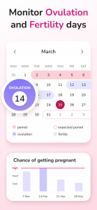اسکرین شات 6 برنامه Period Tracker and Calendar