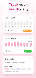 اسکرین شات 5 برنامه Period Tracker and Calendar