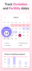 اسکرین شات 6 برنامه Period Calendar, Cycle Tracker